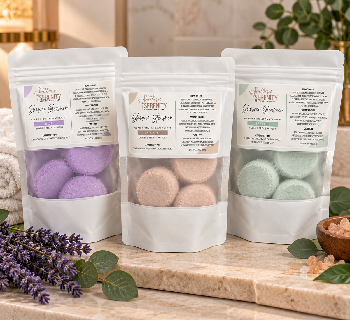 Shower Steamers — Clarifying Aromatherapy